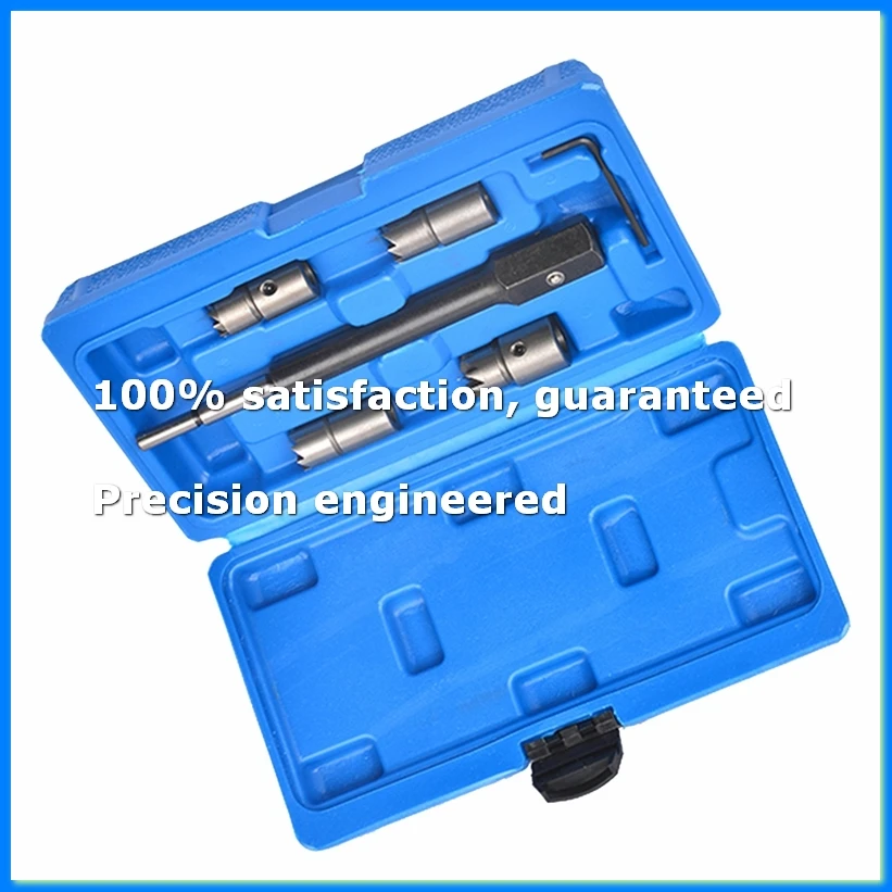 5 Piece Crude Oil Injector Seat Cutter Remover Removal Tool Kit for-FS