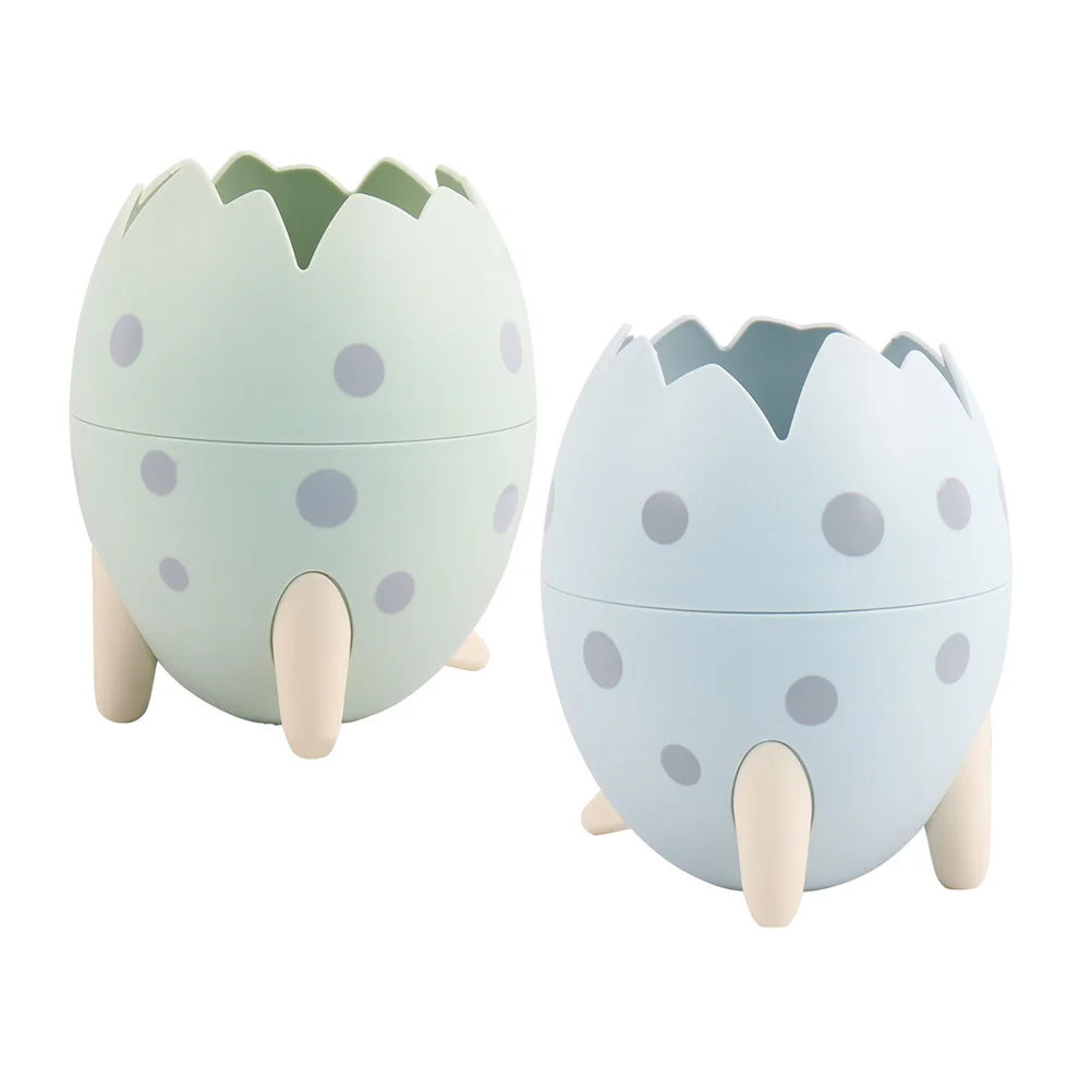 

2 Pcs Pen Holder Plastic Egg Shape Desk Organizer Kids Stationery Pencil Stationery Organizer Container Pen Box Storage