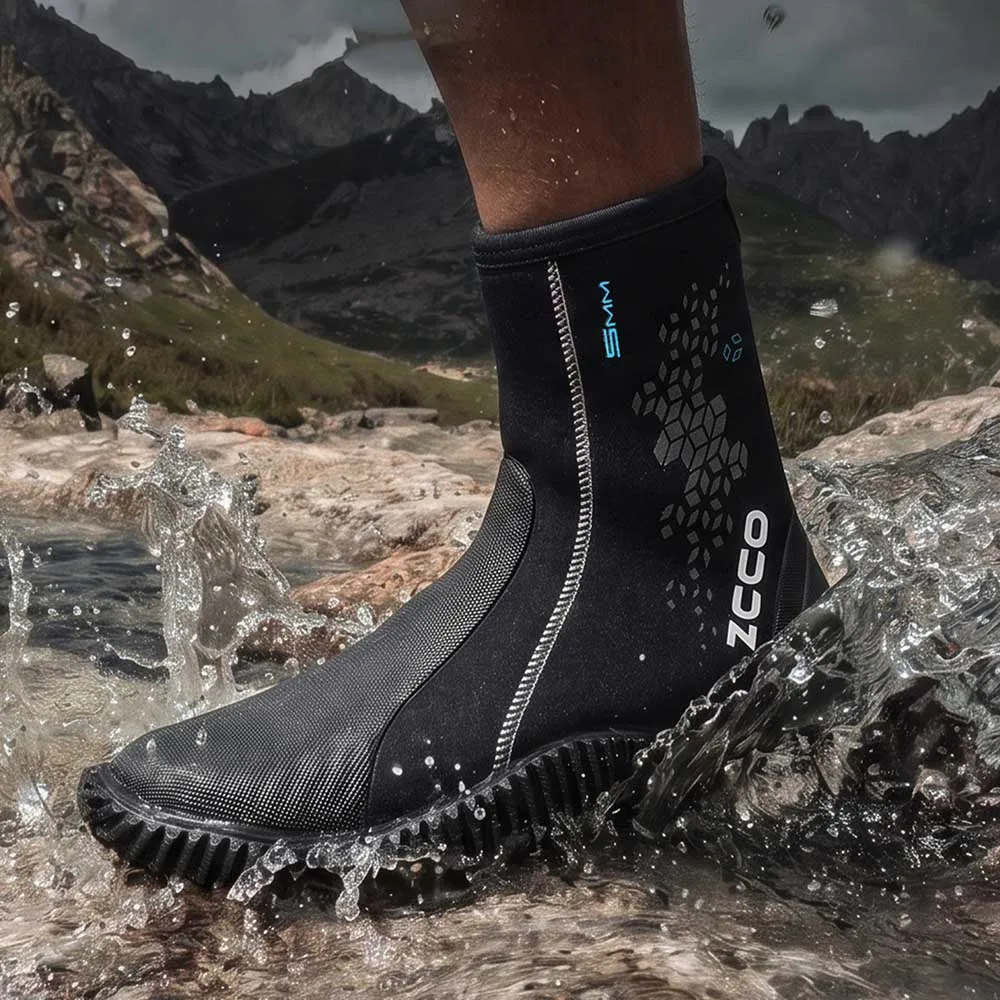 New 5MM Neoprene Diving Boots Scuba Diving Snorkeling Water Shoes Beach Surfing Anti Slip Boots Snorkeling Water Shoes
