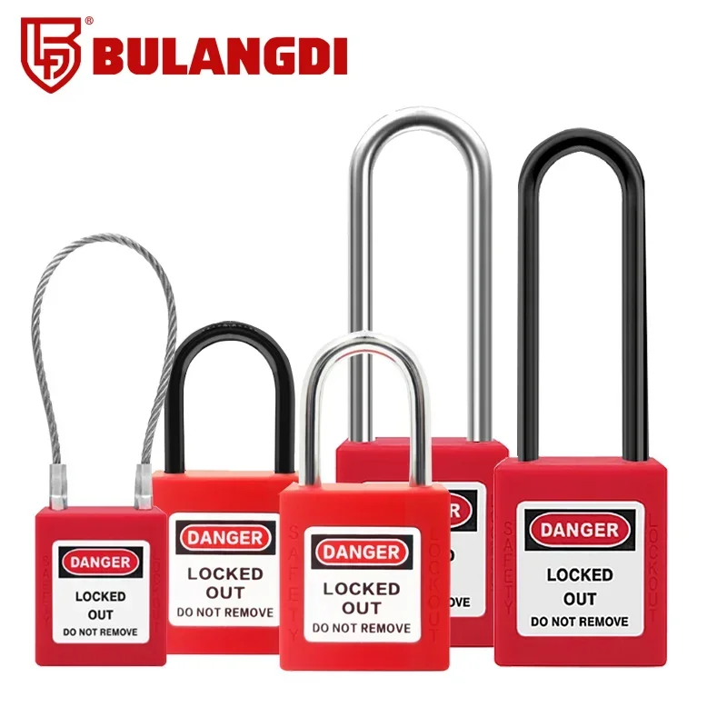 Candado de seguridad con bloqueo y etiquetado con llaves, ingeniería Industrial, aislamiento eléctrico, cerradura segura, cuerpo de plástico ABS LOTO