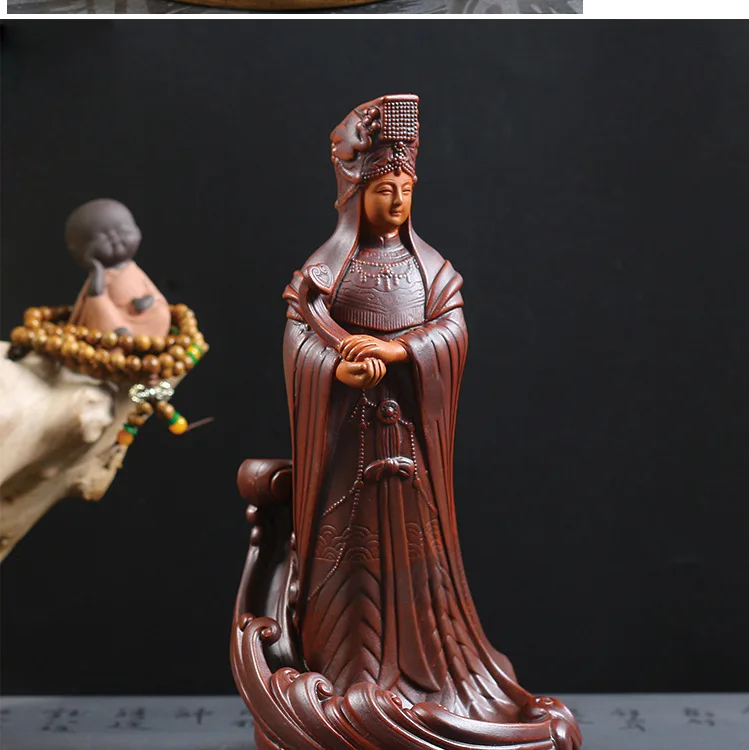 

HOME OFFICE efficacious Talisman House Protection Mazu Goddess Matsu Goddess of the Sea handicraft porcelain art statue