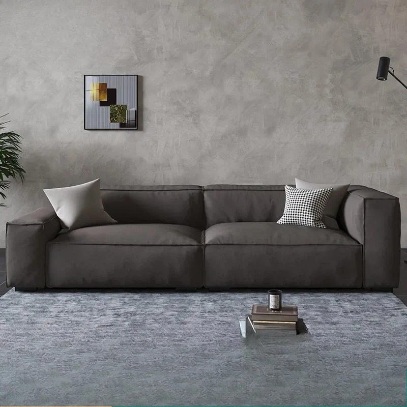 Nordic Light Luxury Nano Cloth Sofa Latex Cushion Washable Split Fabric Comfortable Economical Living Room Furniture
