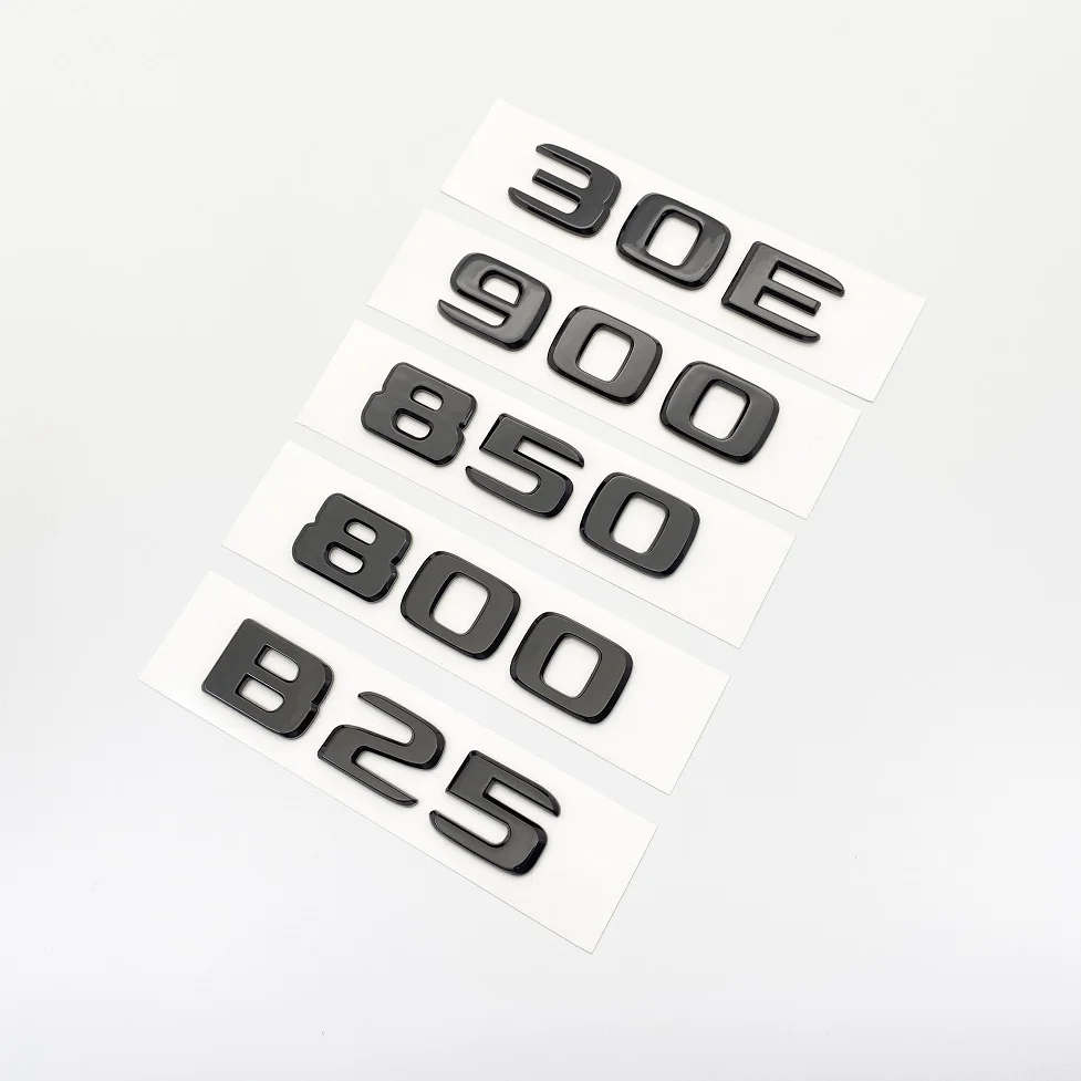 Glossy Black Letters B25 30E 900 850 800 700 ABS Emblem for Mercedes Benz Brabus E W212 W213 Car Trunk Badge Logo Sticker