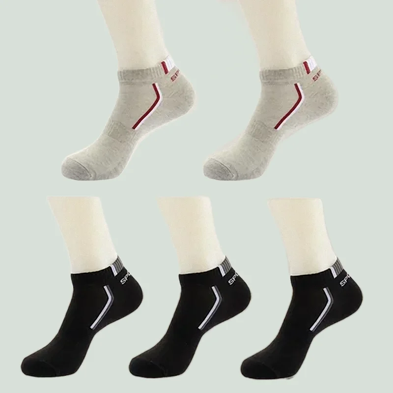 5/10 Pairs 2024 New Cotton Man Short Ankle Socks Breathable Boat Socks Comfortable Casual Socks Male Womens Low Cut Sports Socks