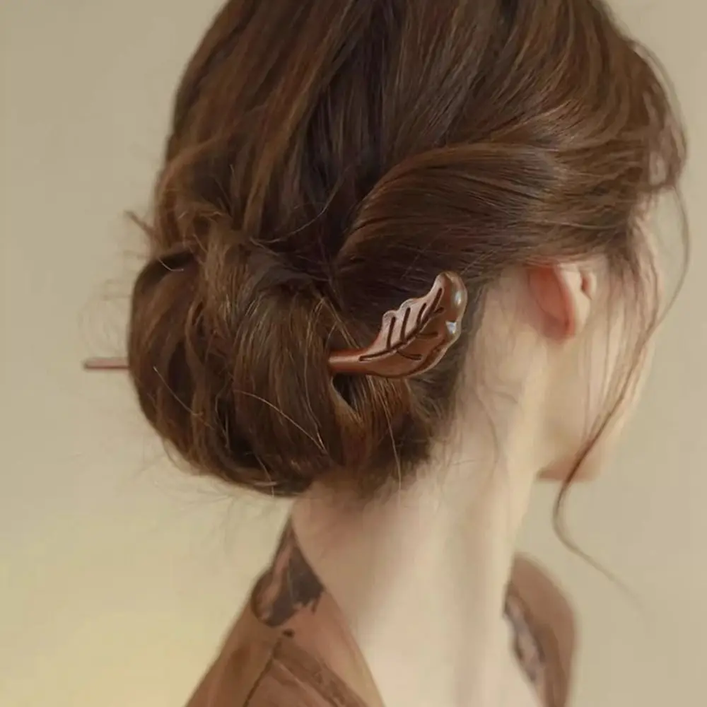 Wood Wooden Hair Stick Butterfly Animals Chinese Style Hairpin Hair Chopstick Hair Sticks for Long Hair Hanfu Headwear