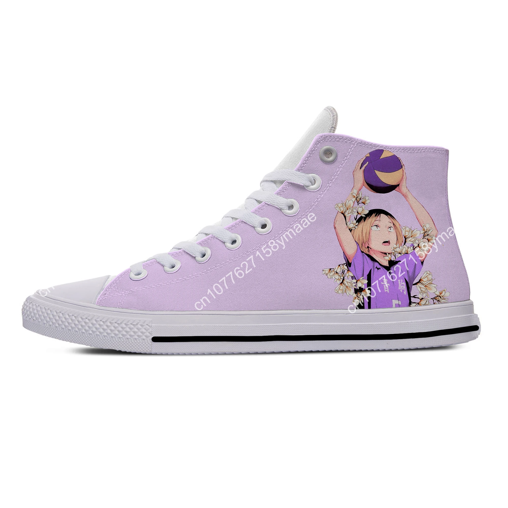 Hot Japanese Manga Haikyuu Kozume Kenma Kuroo Casual Cloth Shoes Lightweight Cool Men Women High Top Summer Classic Board Shoes