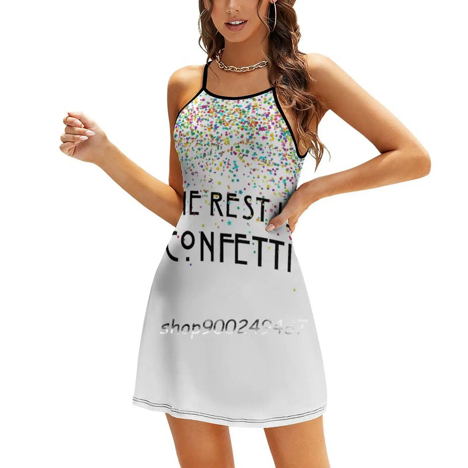 The Rest Is Confetti , The Haunting Of Hill House , Shirley Sweet Elegant Dress Women Korean Kawaii Square Collar Dress The