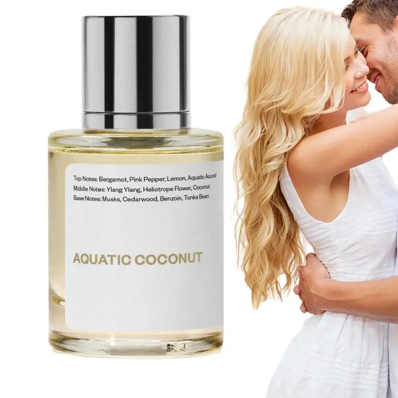 Aquatic Coconut Perfume 50ml Light Perfumes Portable Perfumes for Men Body Fragrance Spray Long-lasting Scent Mist for Women