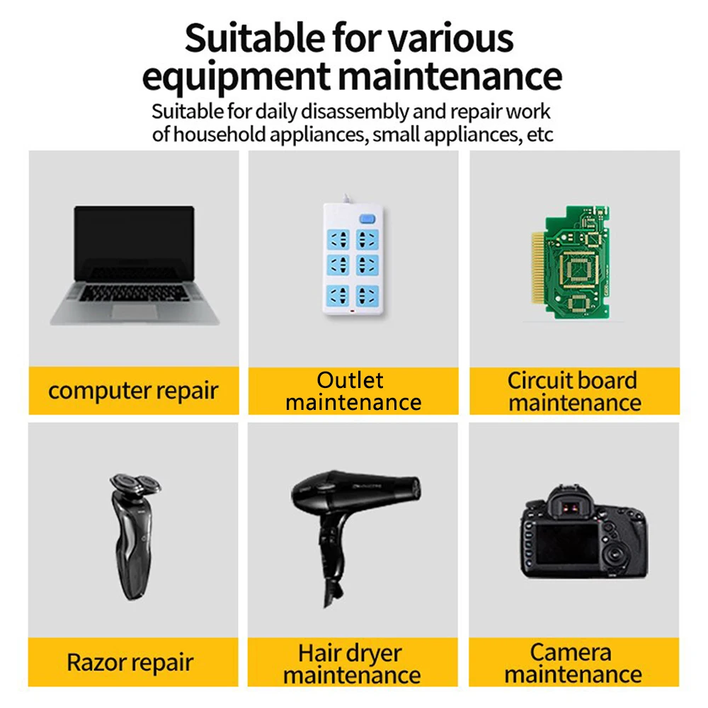 6-In-1 Screwdrivers Set Multipurpose Turn Screw Household Small Driver Detachable Handle Alloy Steel Material Repair Tool