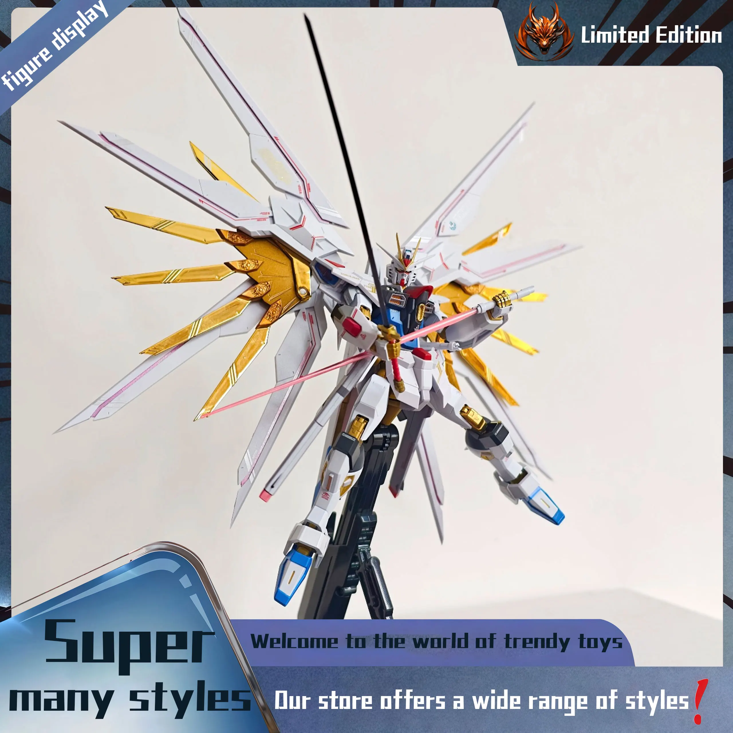 

Strike Freedom Peripheral figurine model table decoration, birthday gift, trendy toy scene decoration, car decoration