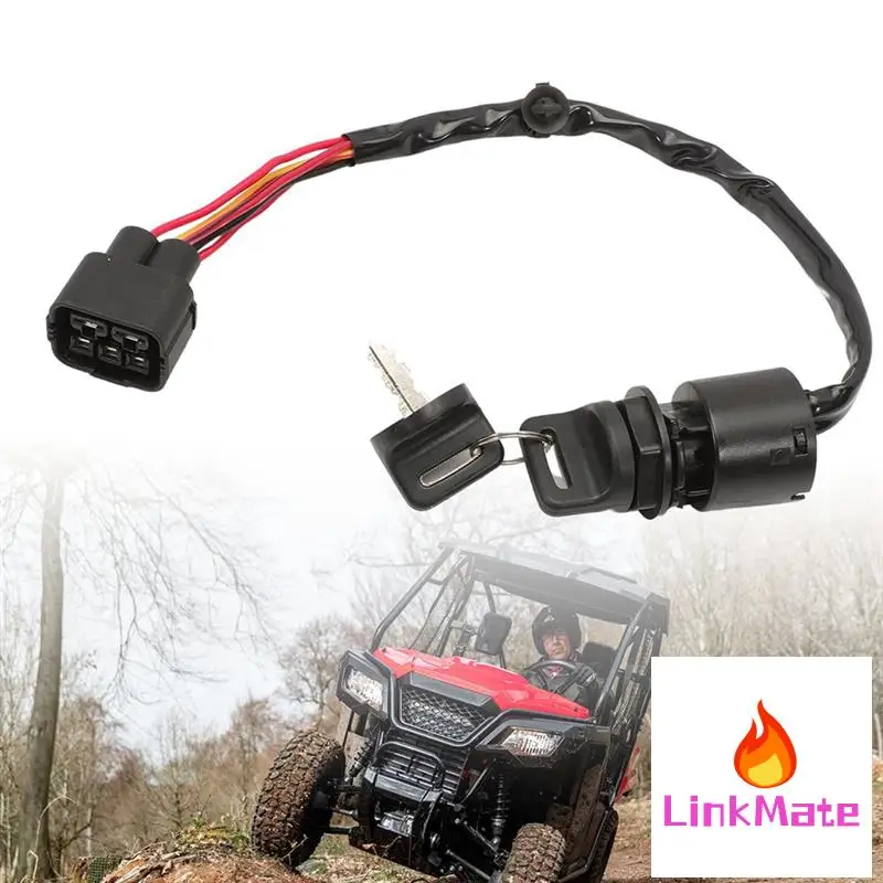 

35100-HL5-A01 Ignition Switch Lock Cylinder Assembly W/Wiring Harness Key For Honda Pioneer 520 SXS500M SXS500M2 2015-21