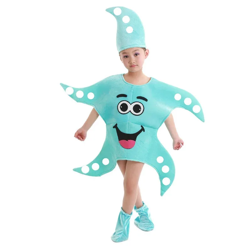 Baby AdultHalloween Easter Carnival Cosplay Costume Children's Marine Animal Stereoscopic Clownfish Coral Starfish Whale Cosplay