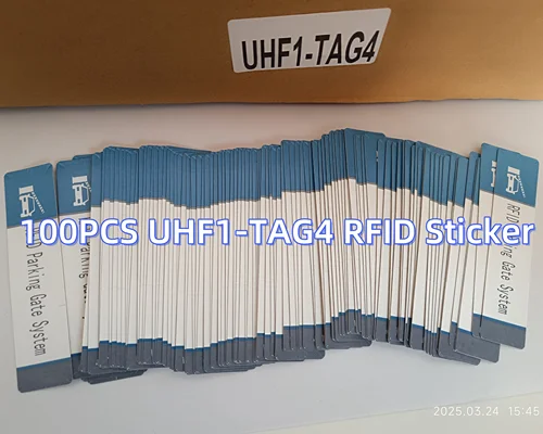 100 Uds UHF1-TAG4 860-960MHz UHF RFID etiqueta de vehículo, seguimiento cifrado de largo alcance de 10M y Control de acceso para sistemas de estacionamiento UHF
