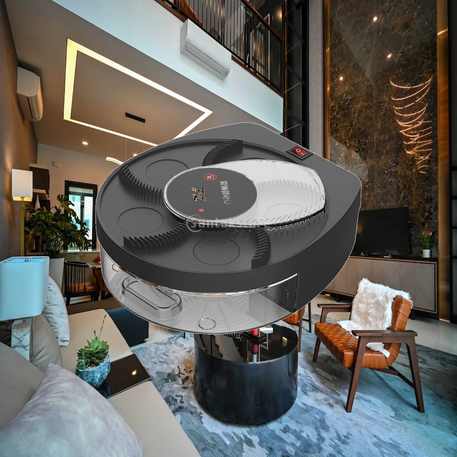 Indoor Fly Killer Trap Electric Catcher for Home Kitchen Sugar Rotating Arm Control Device Easy Clean Pull Tray