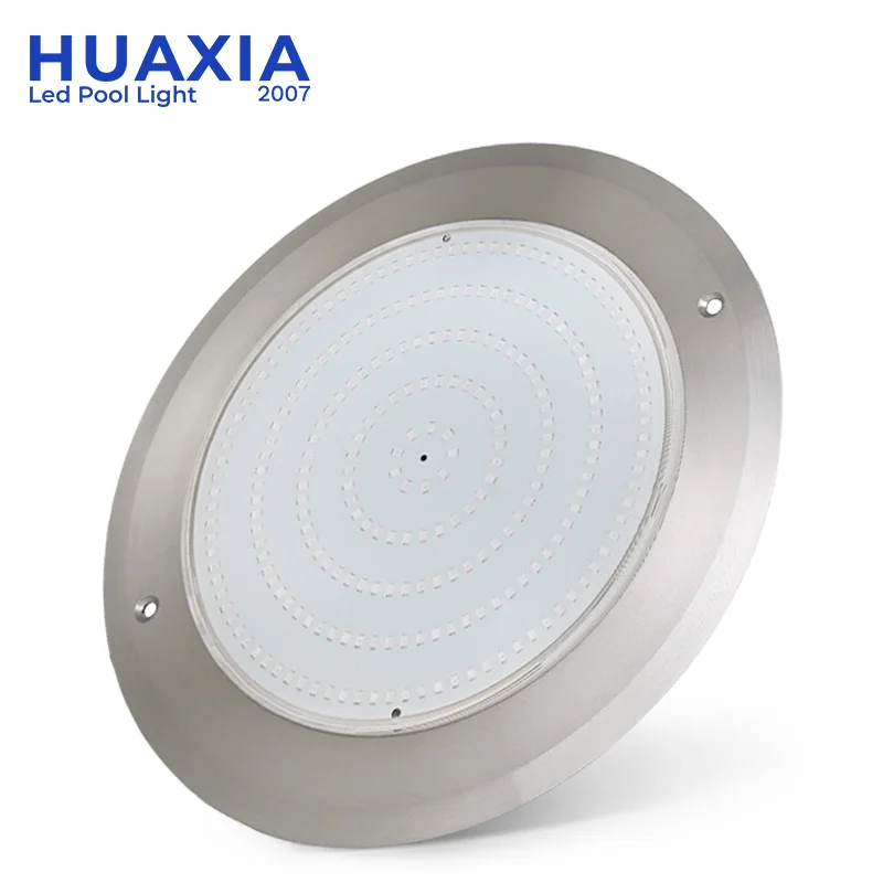 IP68 Ultra-Thin 35W LED PAR56 Swimming Pool Light 316L Cover Mounted Anti-Salt Water 12V RGBW 120 Beam Angle WiFi Controlled