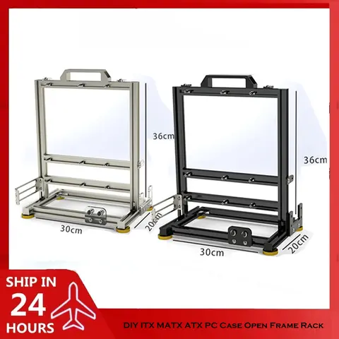 Bilashmart MOD Gamer Cabinet,DIY ITX MATX ATX PC Case Open Frame Rack, Watercooler Desktop Computer Gaming Chassis Vertical Personality