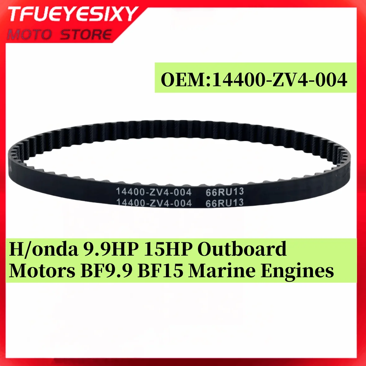 

14400-ZV4-004 Timing Belt for H/onda 9.9HP 15HP Outboard Motors BF9.9 BF15 Marine Engines