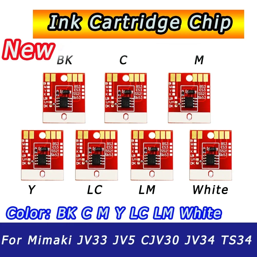 SS21 Ink Cartridge Chip for Mimaki Printer Arc Chip for Mimaki JV33 JV5 CJV30 JV34 TS34 Ink Chip SS21 Auto Reset IC Chips Parts