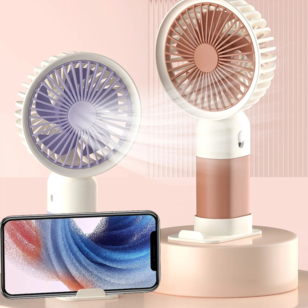 

USB Rechargeable Mini Fan With 3 Speeds Lightweight Portable Silent Fan Handheld Fan For Office Outdoor Travel Camping