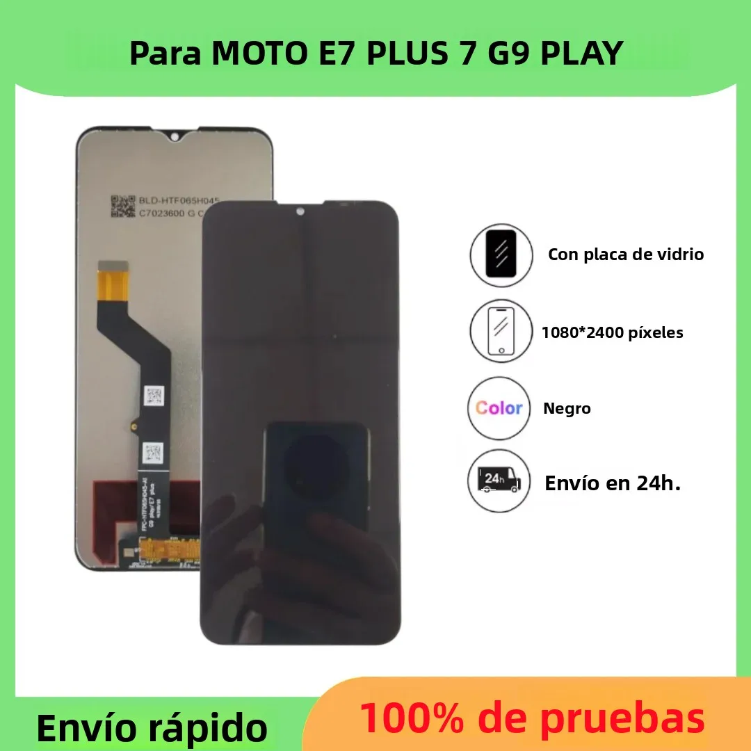 Nueva pantalla LCD IPS para Motolola MOTO E7 Plus, pantalla LCD XT2081-1 Moto G9 Play XT2083-1, conjunto de digitalizador de pantalla táctil LCD
