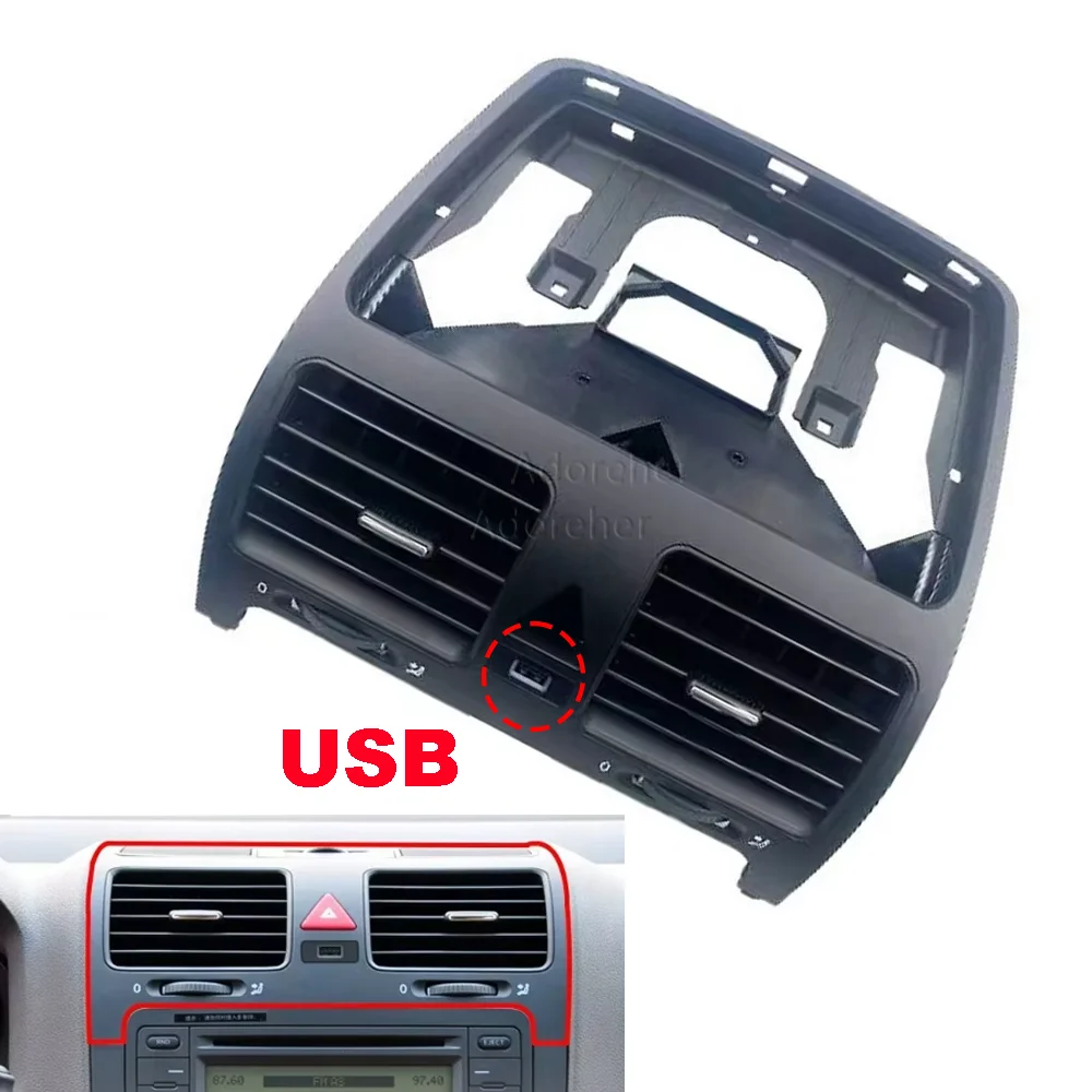 1PC for VW Jetta MK5 for Golf 5 for Rabbit 2004-2011 Car USB Port Dash Board Air Conditioning Grill Outlet Vent Air Windows