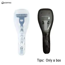 1PCS Portable Men's Shaver Holder Box Case Transparent Plastic Razor Blades Holder Travel Razor Case Shaving Box Containers