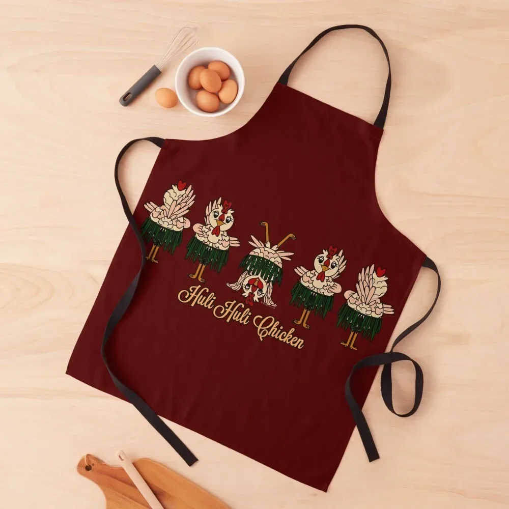 

Huli Huli (turn/reverse) Hula Chicken Apron Kitchen Front kitchen utensil chef for man Apron