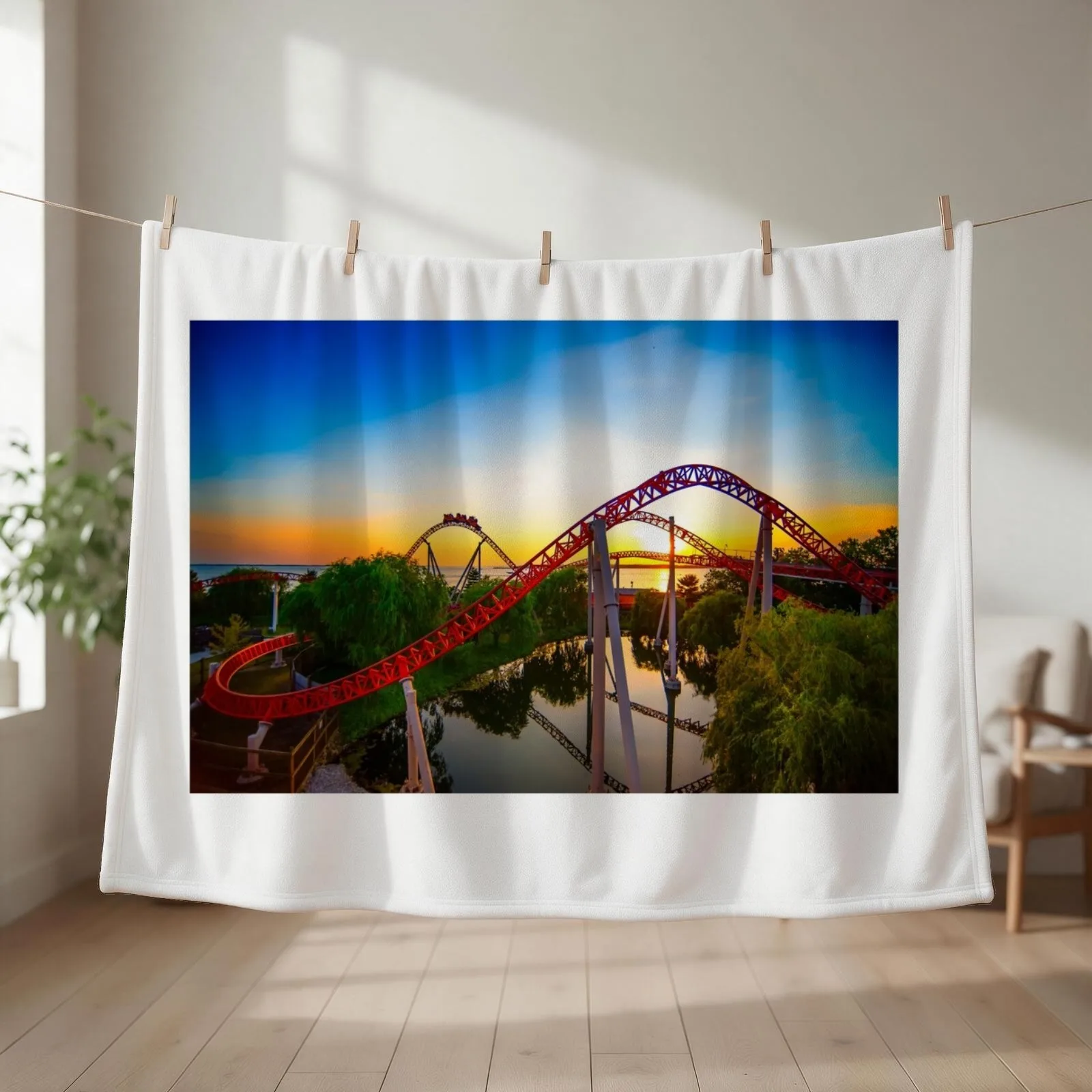 Maverick Sunset Throw Blanket Extra Large Throw Sleeping Bag Decorative Sofa Nap Blankets