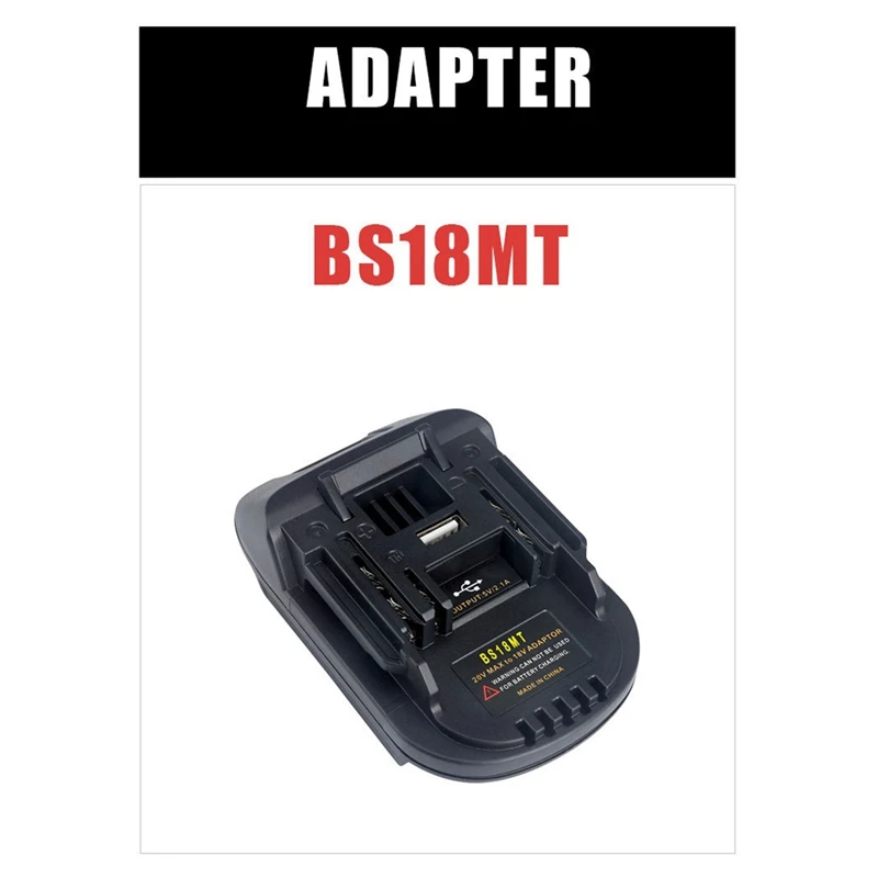 2Pcs BS18MT Battery Adapter Converter For  18V BAT619G/620 Battery Convert To For Makita 18V BL1860 Lithium Battery