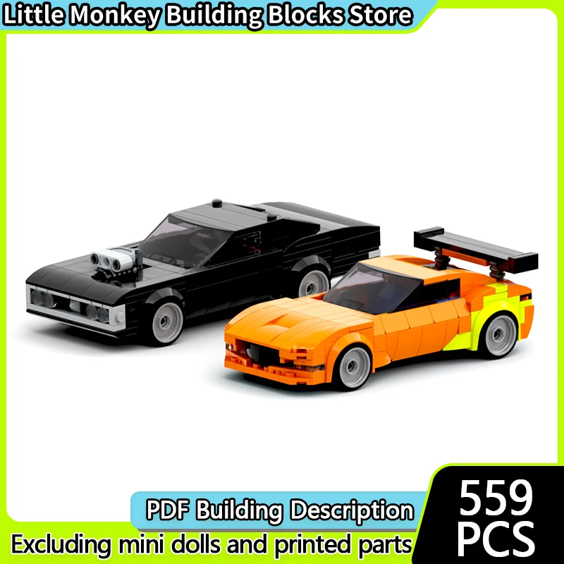 

Speed Racing Car Model MOC Building Bricks Muscle Sports Cars Modular Technology Children Holiday Gifts Assemble Toys Suit