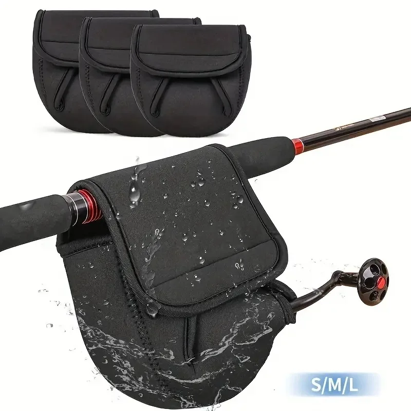 

S/M/L Spinning Fishing Reel Cover Neoprene Wheel Protective Case Waterproof Reel Bag Storage Water Drop Wheel Package