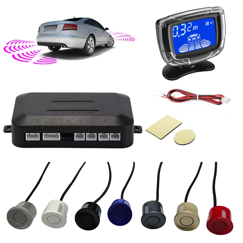 

Intelligent Parking Sensor LCD Display with Switch 12V Auto Reverse Backup Sensor Parking Radar Monitor Detector System