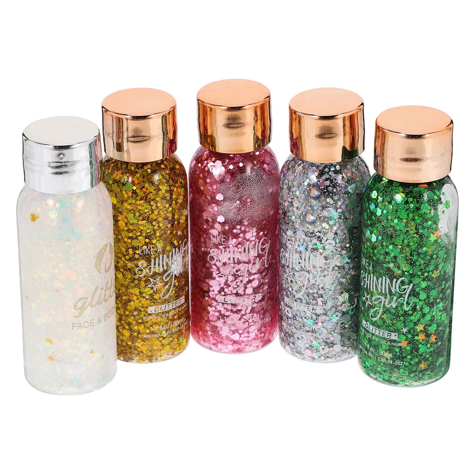 

5Pcs Sequin Body Lotion Glitter Eye Shadow Makeup Supply for Smooth Radiant Skin Glitter Body Lotion Liquid Eye Shadow