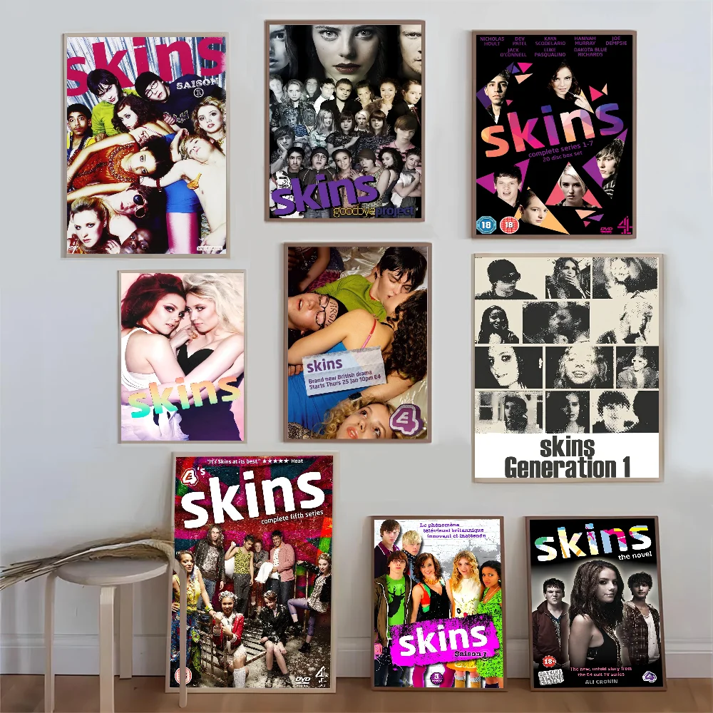 

1pc Teen TV Series Skins Generation 1 Whitepaper Poster Waterproof Paper Sticker Coffee House Bar Aesthetic Art Wall Painting