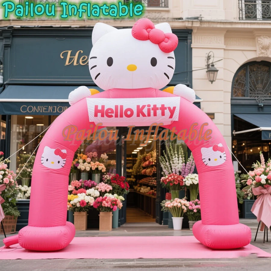 

Customize Giant Archway Inflatable Hello Kitty Advertising Indoor Outdoor Cartoon Decoration For Event Party Festival Display