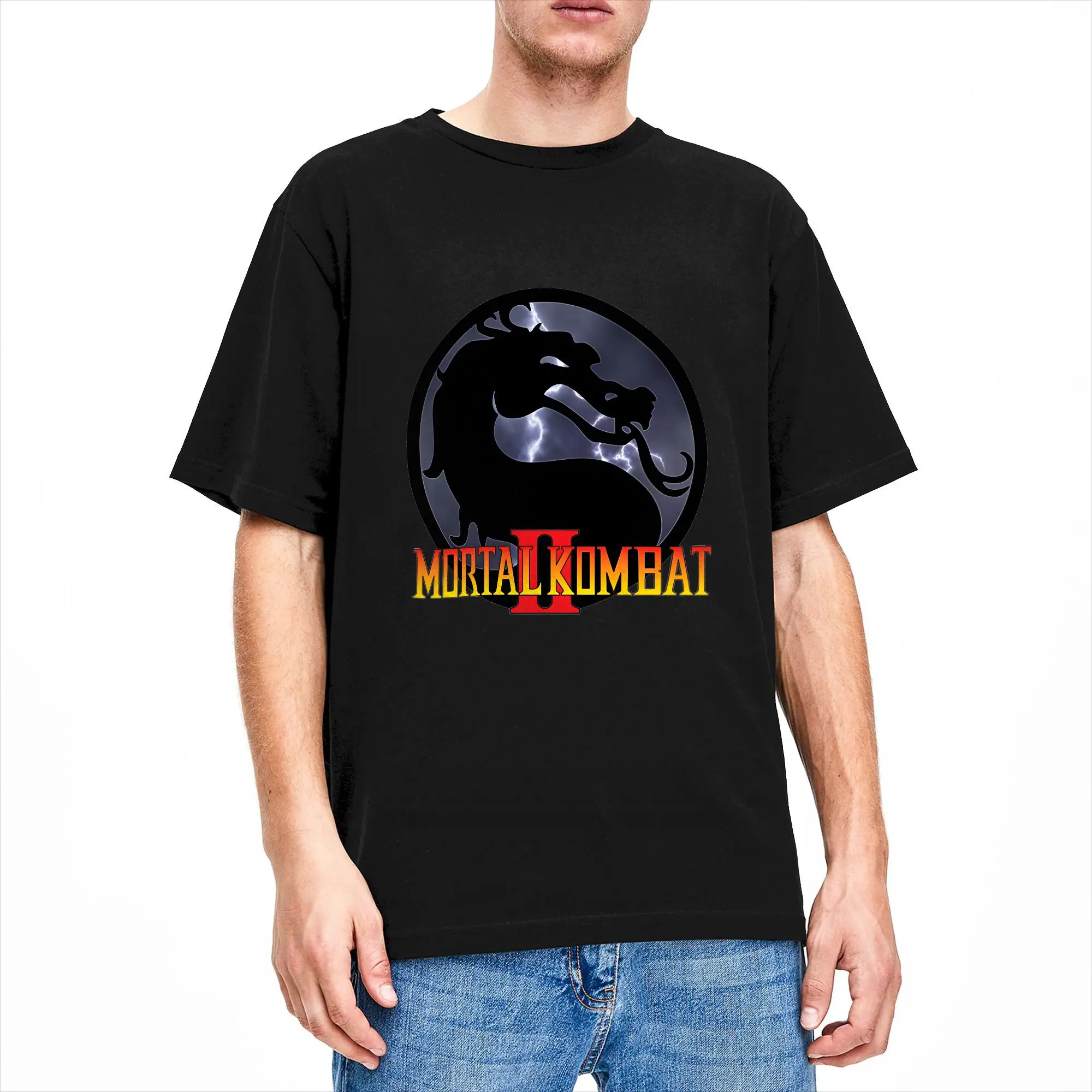 Streetwear T Shirt Summer Mortal Kombat II Fashion T Shirts  Cotton Tee Shirt for Men Aesthetic Short Sleeve Tops