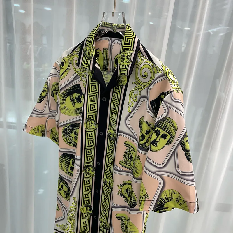 Summer thin shirts new jackets ins shirts Hong Kong style loose trend versatile short-sleeved clothes handsome shirts