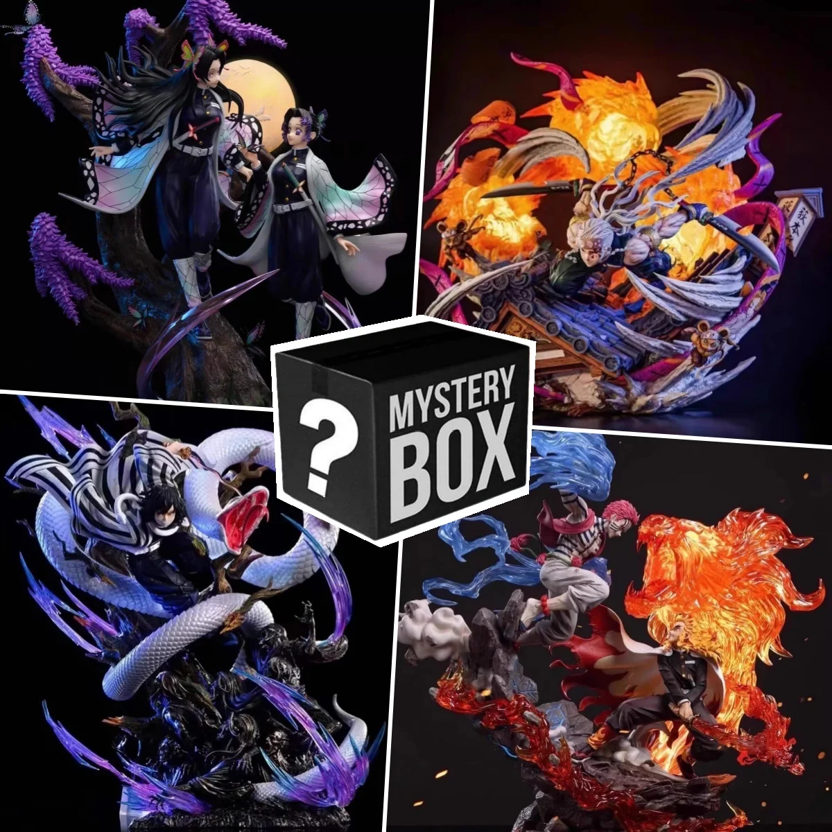 

Demon Slayer Mystery Box 10-30cm Аніме Фігурки Blind Box Kamado Nezuko Tanjirou Hashibira Inosuke Surprise Box Подарунок на день народження