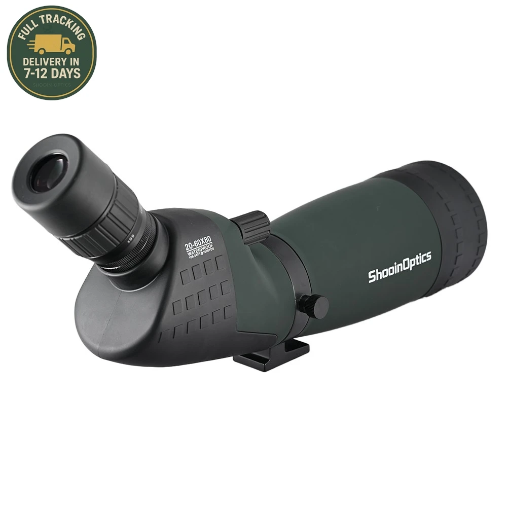 شوين البصريات نطاق الإكتشاف 20-60x80 25-75x100 HD مراقبة الطيور مشاهدة الرماية في الهواء الطلق أحادي تلسكوب 27 مللي متر العدسة #2
