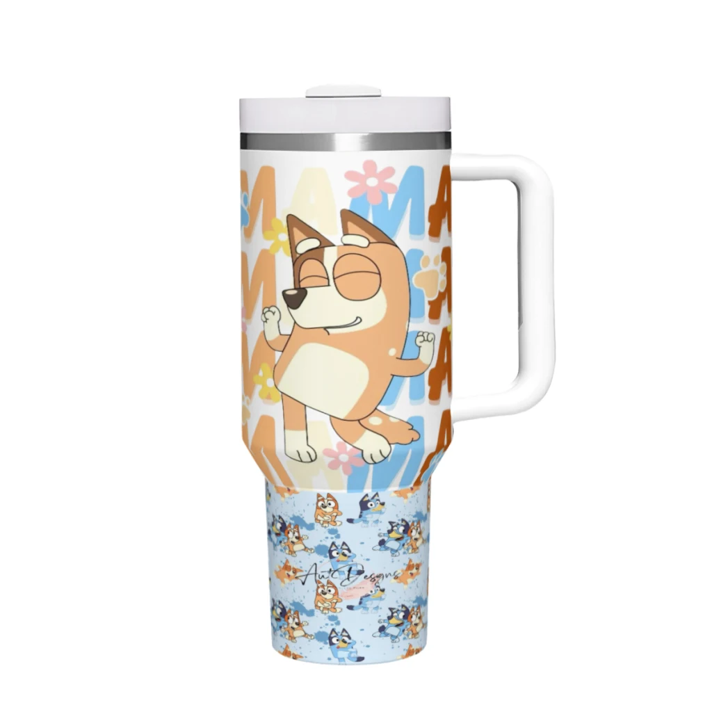 

Car Travel Mugs Cartoon Blue-y Cute Stainless Steel 304 Tumbler Water Bottle 40oz/1200ml