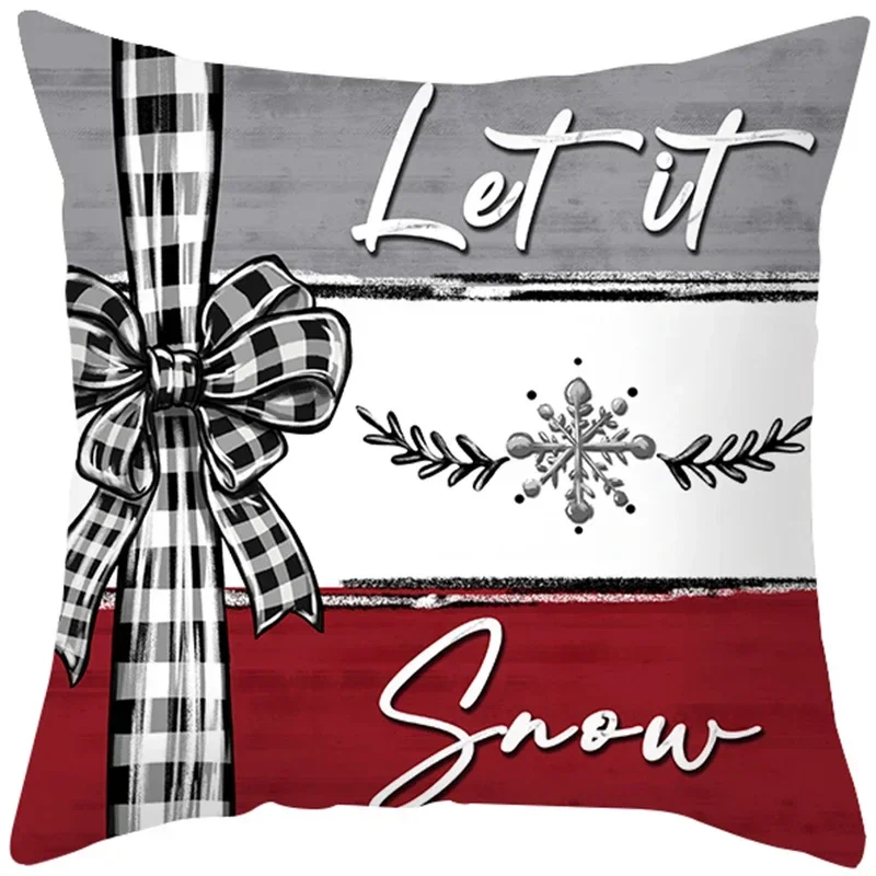 E5 45cm Christmas Sofa Pillow Cover Pillowcase 2024 Christmas Decorations Xmas Home Decorations Christmas New Year Decorations