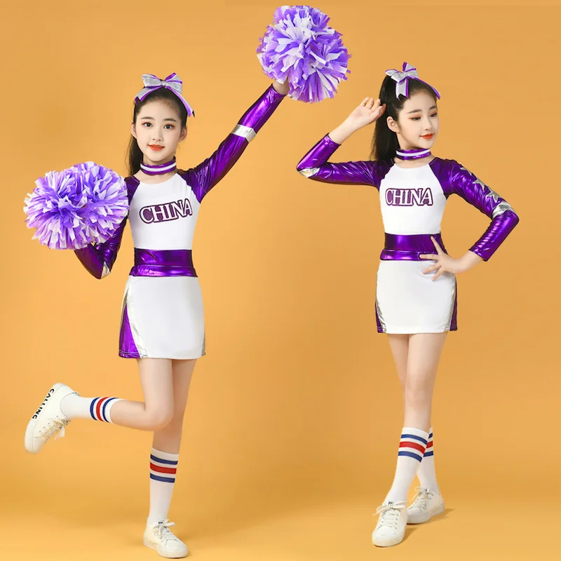 Children's cheerleading clothes, girls' cheerleading clothes, Sports Games gymnastics clothes, aerobics dance