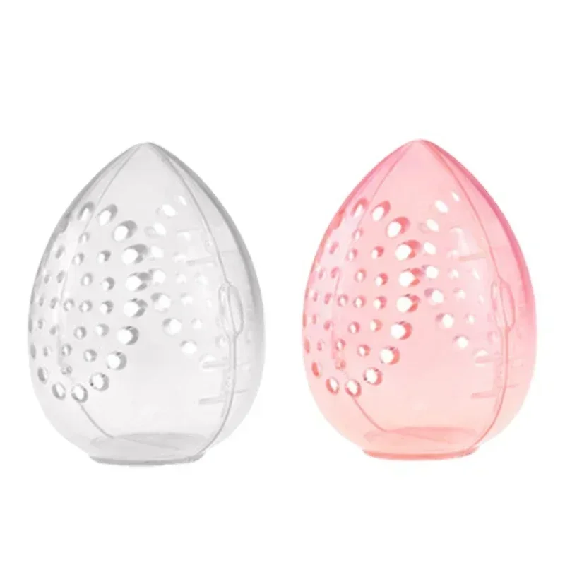 1PC Cosmetische Ei Opbergdoos Schoonheid Spons Stand Opbergdoos Make-up Blender Bladerdeeg Houder Lege Cosmetische Transparante Rookwolken Doos