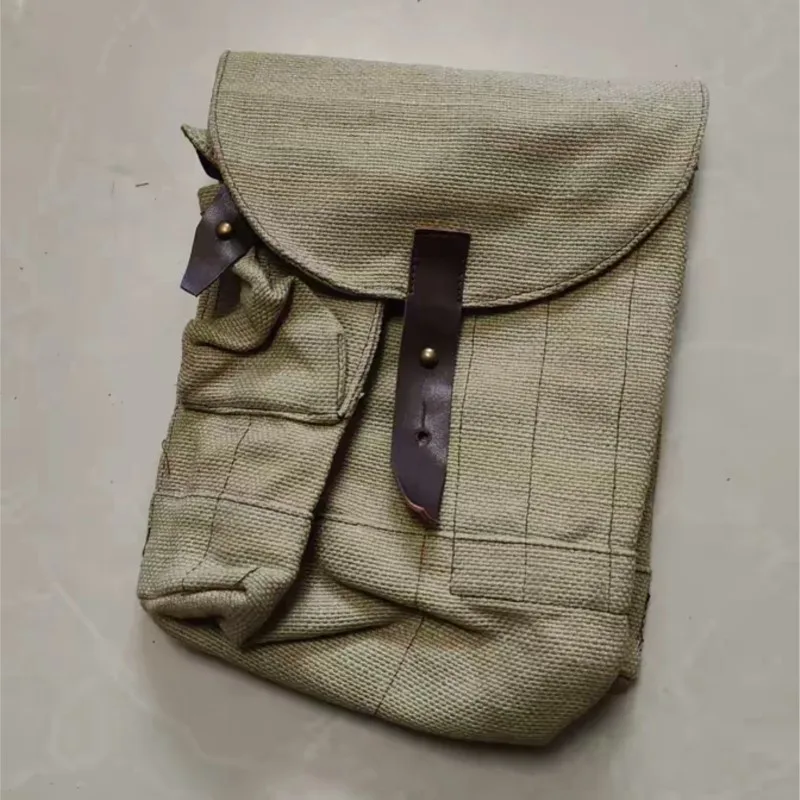 

Soviet Four Compartment Shoulder Bag Thick Canvas,Soviet Army M69, M81 Backpack Russian Outdoor Accessory Bag