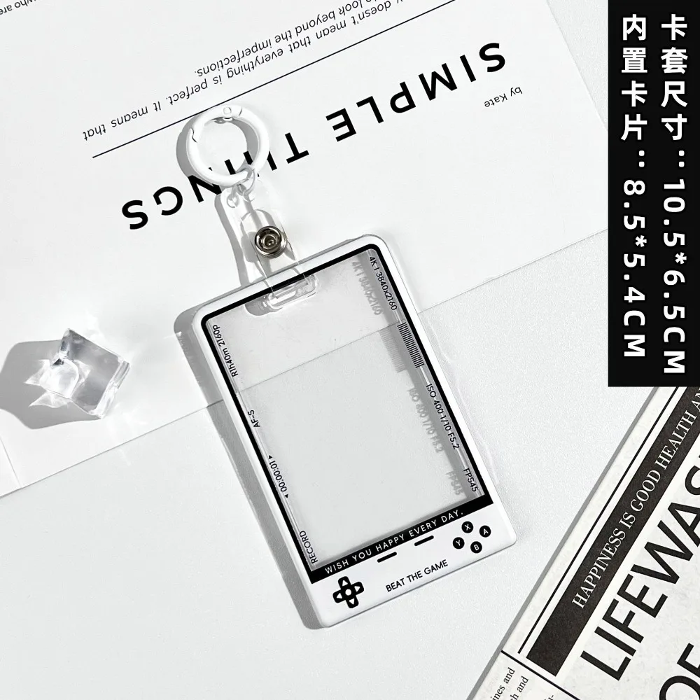 1Pcs Creative Kpop Card Holder Display Korean Fashion Student Card Protector with String Transparent Photocard Holder for Idol