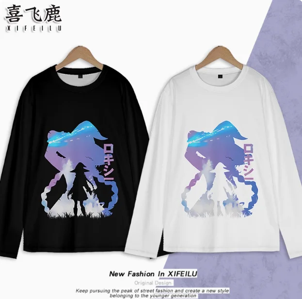 2024 Anime Mushoku Tensei：Jobless Reincarnation Roxy Long Sleeve T-shirt Cosplay Costume Men Woman Casual Student Loose Tops