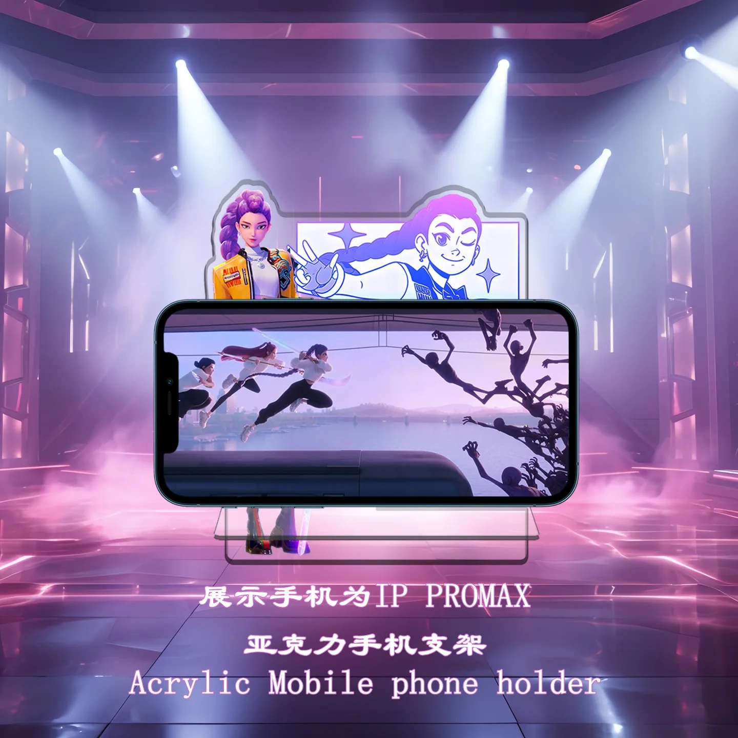 Kpop Demon Hunters Kawaii Zoe Rumi Mira Saja Boys Superstar Akrylowy Stojak na Telefon Komórkowy Stojak Ekspozycyjny na Zdjęcia Tablica Reklamowa Prezent