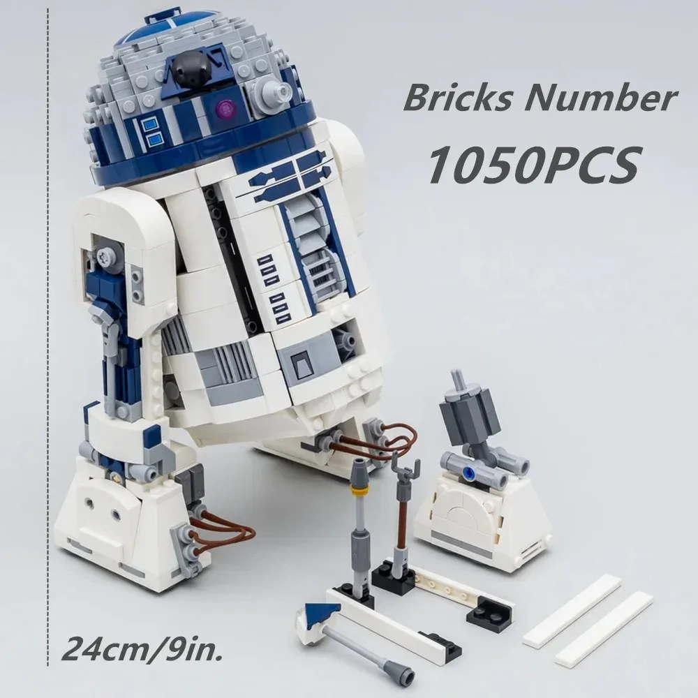 New 1050PCS Galaxy Robots R2D2-Droid Building Blocks Model Compatible 75379 Model MOC  Bricks DIY Kid Puzzle Toy Party Gift Set