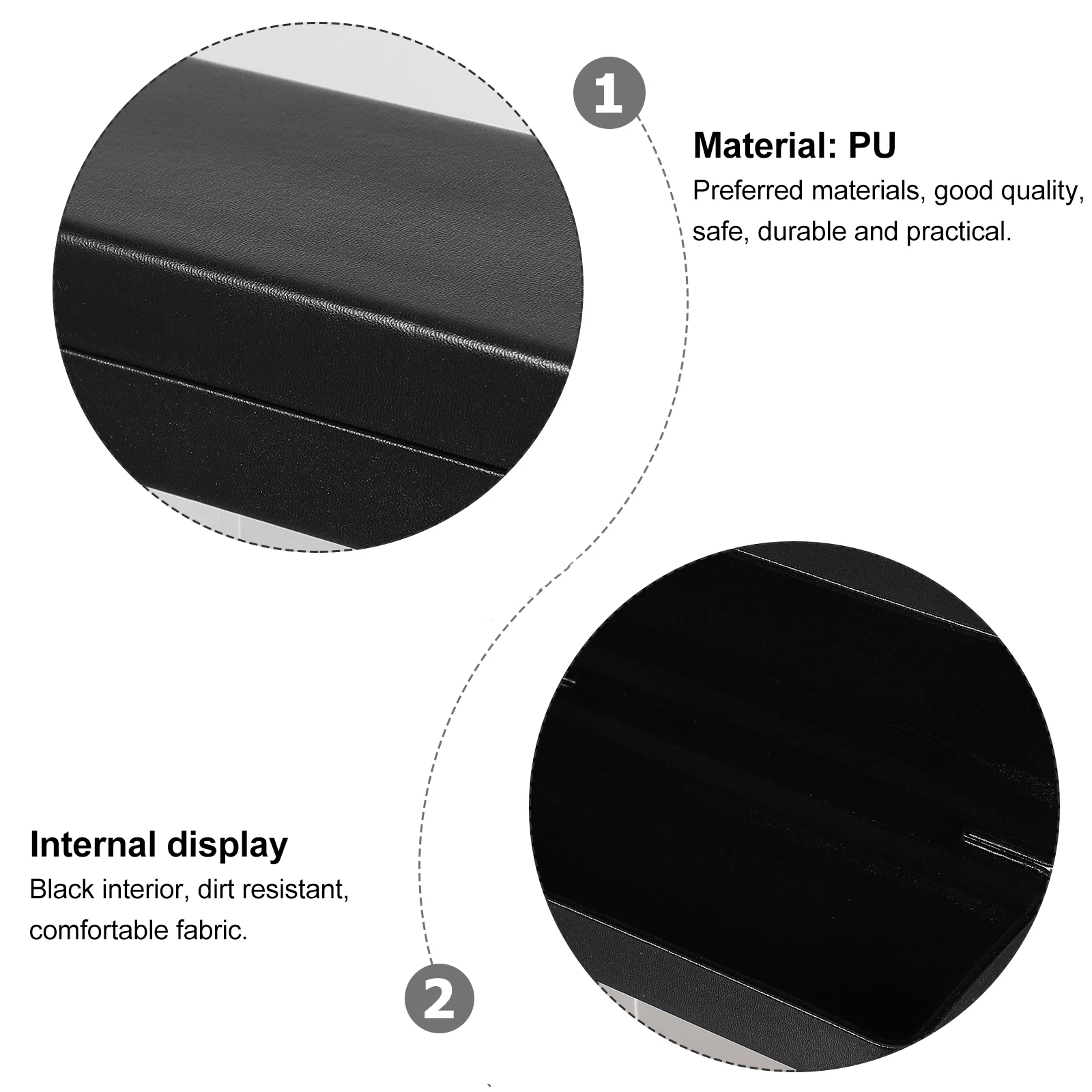 

1pc Glasses Case Box Black Portable Glasses Case Random PU Manual Sunglasses Bag Portable Storage Protector