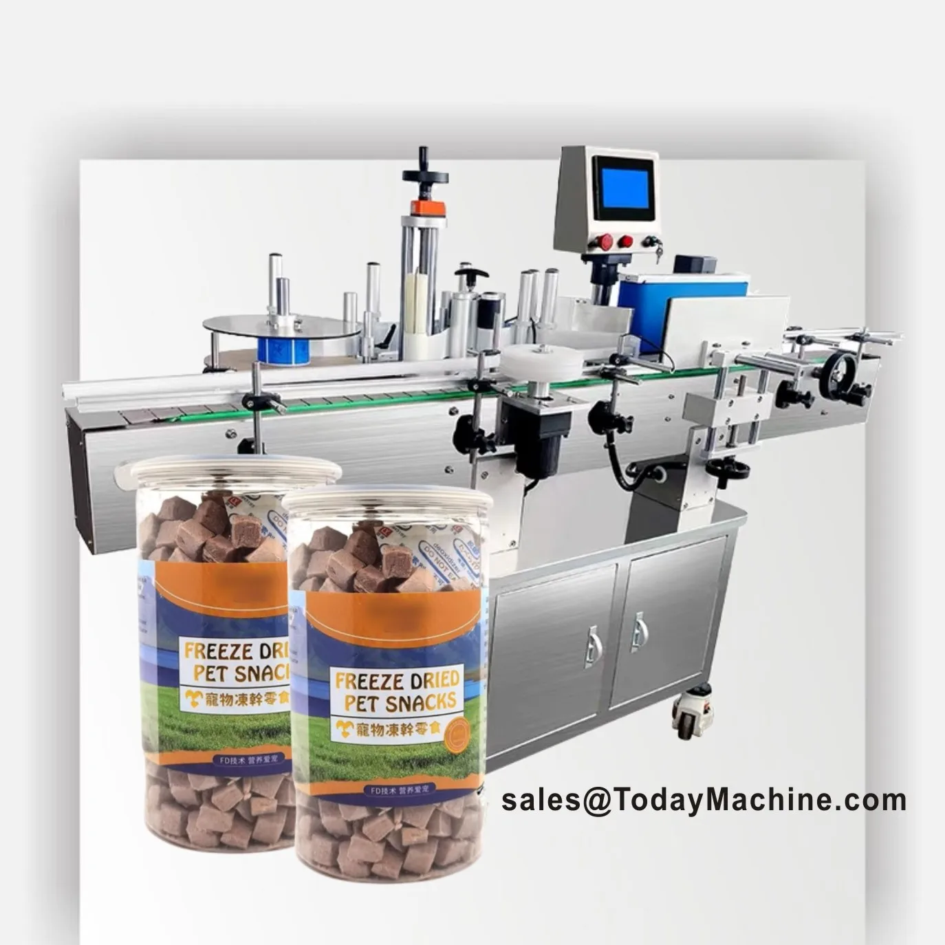 Automatic Scale Labeling Machine Automatic Self Adhesive Labeling Machine for Round Automatic Side Barcode Labelling Machine